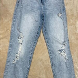 Express Midrise Boyfriend Light Blue Jeans